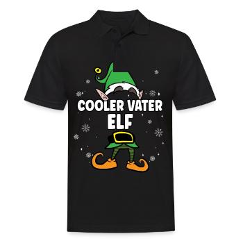 Cooler Vater Elf Partnerlook Weihnachten - Männer Poloshirt - Schwarz - Vorne - Kai (181cm)