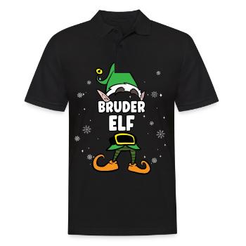 Bruder Elf Partnerlook Weihnachten - Männer Poloshirt - Schwarz - Vorne - Kai (181cm)