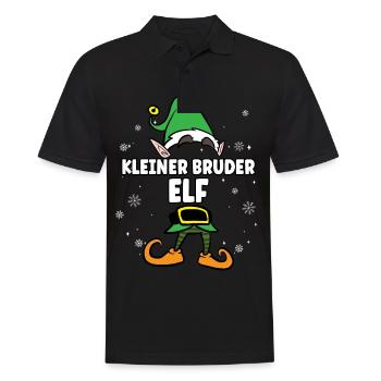 Kleiner Bruder Elf Partnerlook Weihnachten - Männer Poloshirt - Schwarz - Vorne - Kai (181cm)