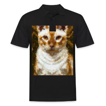 Siam Katzen Portrait Gustav Klimt Style Katze - Männer Poloshirt - Schwarz - Vorne - Kai (181cm)