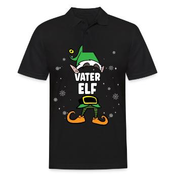 Vater Elf Partnerlook Weihnachten - Männer Poloshirt - Schwarz - Vorne - Kai (181cm)