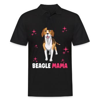 Beagle Mama - Männer Poloshirt - Schwarz - Vorne - Kai (181cm)