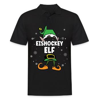 Eishockey Elf Partnerlook Weihnachten - Männer Poloshirt - Schwarz - Vorne - Kai (181cm)