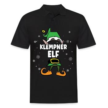 Klempner Elf Partnerlook Weihnachten - Männer Poloshirt - Schwarz - Vorne - Kai (181cm)