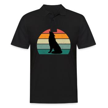 Wolves Wolf pack dog dogs territory pack wolf - Men's Polo Shirt - black - Front - Kai (181cm)