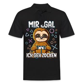 Mir Egal Ich Geh Zocken Gaming - Männer Poloshirt - Schwarz - Vorne - Kai (181cm)