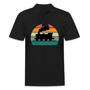 zug eisenbahn lok lokomotive schaffner lokführer - Männer Poloshirt - Schwarz - Vorne - Kai (181cm)