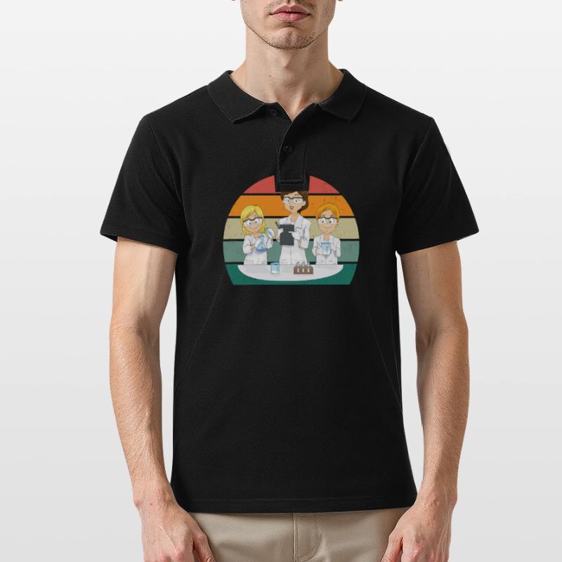 science scientist research knowledge Men's Polo Shirt