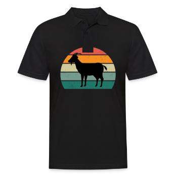 ziege zicklein meckern meckerziege ziegenbock - Männer Poloshirt - Schwarz - Vorne - Kai (181cm)
