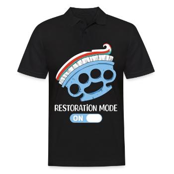 Wiederherstellungs Modus Einschalten für - Männer Poloshirt - Schwarz - Vorne - Kai (181cm)