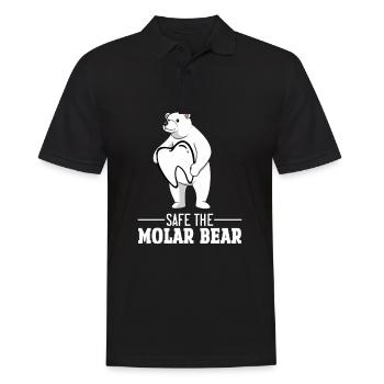 Rettet den Polar und den Molar Bär für - Männer Poloshirt - Schwarz - Vorne - Kai (181cm)