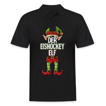 Eishockey Elf Partnerlook Weihnachten - Männer Poloshirt - Schwarz - Vorne - Kai (181cm)