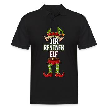 Rentner Elf Partnerlook Weihnachten - Männer Poloshirt - Schwarz - Vorne - Kai (181cm)