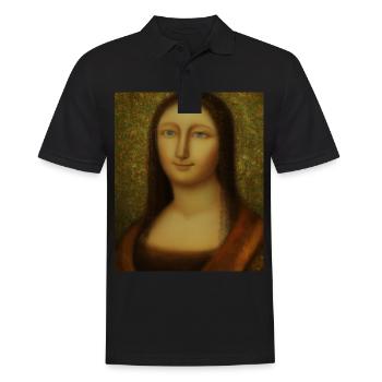 Gustav Klimt Style Portrait Einer Frau - Männer Poloshirt - Schwarz - Vorne - Kai (181cm)