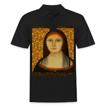 Gustav Klimt Style Portrait Einer Frau - Männer Poloshirt - Schwarz - Vorne - Kai (181cm)