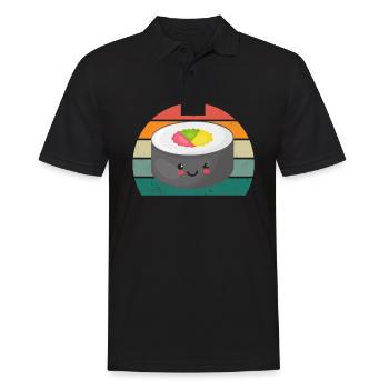 maki sushi essen roher fisch japan japanisch sushi - Männer Poloshirt - Schwarz - Vorne - Kai (181cm)