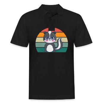 Skunks stink mammals defend skunk - Men's Polo Shirt - black - Front - Kai (181cm)