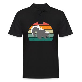 Skunks stink mammals defend skunk - Men's Polo Shirt - black - Front - Kai (181cm)