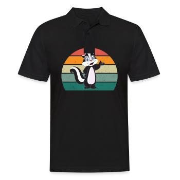 Skunks stink mammals defend skunk - Men's Polo Shirt - black - Front - Kai (181cm)