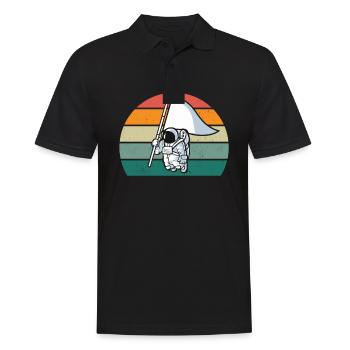 UFO Alien Space All Universe Rocket Space - Men's Polo Shirt - black - Front - Kai (181cm)
