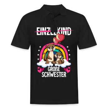 Ich werde Große Schwester Otter - Männer Poloshirt - Schwarz - Vorne - Kai (181cm)