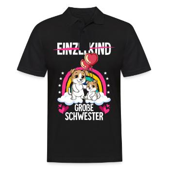 Ich werde Große Schwester Hunde - Männer Poloshirt - Schwarz - Vorne - Kai (181cm)