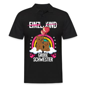Ich werde Große Schwester Bären - Männer Poloshirt - Schwarz - Vorne - Kai (181cm)