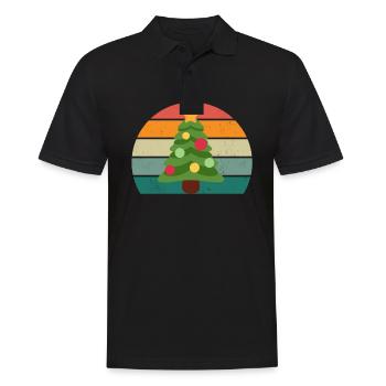 Père Noël Noël nuit Noël silencieux - Polo Homme - noir - Devant - Kai (181cm)