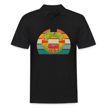 Père Noël Noël nuit Noël silencieux - Polo Homme - noir - Devant - Kai (181cm)