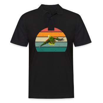 vögel fliegen gleiten luft feder federn flug vogel - Männer Poloshirt - Schwarz - Vorne - Kai (181cm)