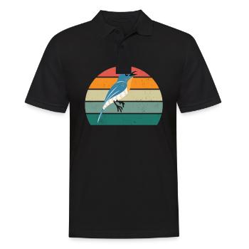 oiseaux vol planeur air plumes plumes vol oiseau - Polo Homme - noir - Devant - Kai (181cm)