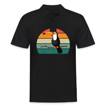 oiseaux vol planeur air plumes plumes vol oiseau - Polo Homme - noir - Devant - Kai (181cm)