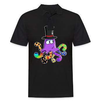 Funny Special Sea Animal Socktopus Colorful - Männer Poloshirt - Schwarz - Vorne - Kai (181cm)