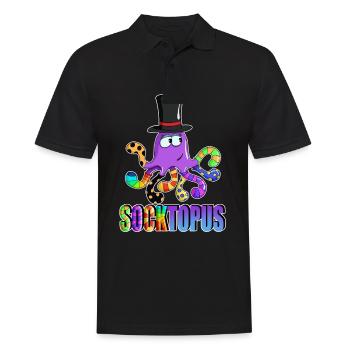 Socktopus Eight Tentacles Colorful for future - Männer Poloshirt - Schwarz - Vorne - Kai (181cm)