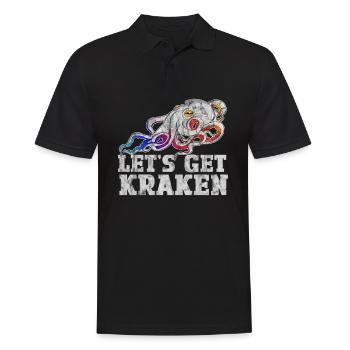 Let's Get Kraken Redifined Squidink Funky DJ - Männer Poloshirt - Schwarz - Vorne - Kai (181cm)