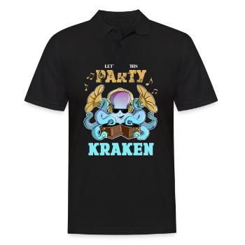 Let's Get This Party Kraken Electrified Melodious - Männer Poloshirt - Schwarz - Vorne - Kai (181cm)