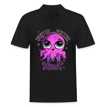 You Octopi My Heart Sea Monsters Tentacles Octopus - Männer Poloshirt - Schwarz - Vorne - Kai (181cm)
