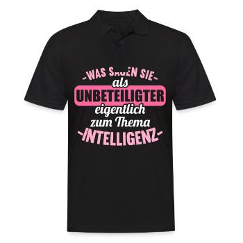 Was sagen Sie als Unbeteiligter Thema Intelligenz - Männer Poloshirt - Schwarz - Vorne - Kai (181cm)