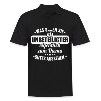 Was sagen Sie als Unbeteiligter Thema Aussehen - Männer Poloshirt - Schwarz - Vorne - Kai (181cm)