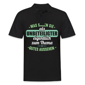Was sagen Sie als Unbeteiligter Thema Aussehen - Männer Poloshirt - Schwarz - Vorne - Kai (181cm)