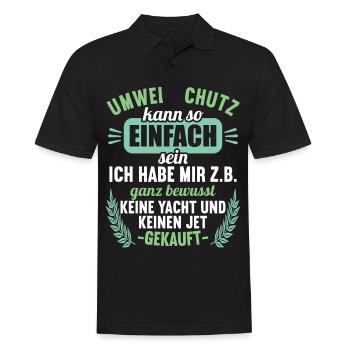Anti Umweltschutz Parodie Umweltschutz - Männer Poloshirt - Schwarz - Vorne - Kai (181cm)