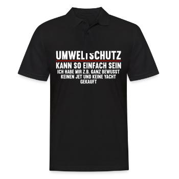 Anti Umweltschutz Parodie Umweltschutz - Männer Poloshirt - Schwarz - Vorne - Kai (181cm)