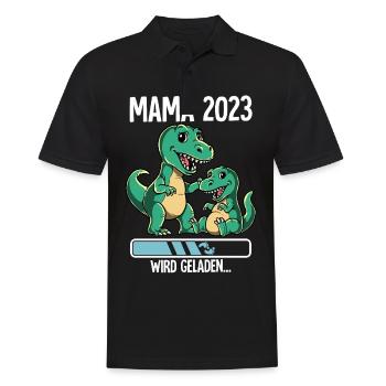 Werdende Mama 2023 - Männer Poloshirt - Schwarz - Vorne - Kai (181cm)