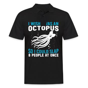 Octopus Octopus Sea Tentacle Octopus Octopus Octopus - Men's Polo Shirt - black - Front - Kai (181cm)