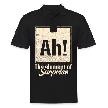 Laboratory Chemist Chemistry Profession Element Pun - Men's Polo Shirt - black - Front - Kai (181cm)