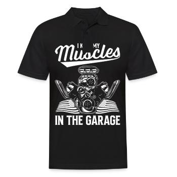 Muscel Car V8 Turbocharger Truck Rennwagen - Männer Poloshirt - Schwarz - Vorne - Kai (181cm)