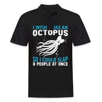 Octopus Octopus Sea Tentacle Octopus Octopus Octopus - Men's Polo Shirt - black - Front - Kai (181cm)