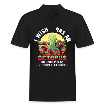 Octopus Octopus Sea Tentacle Octopus Octopus Octopus - Men's Polo Shirt - black - Front - Kai (181cm)