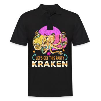 Octopus Octopus Sea Tentacle Octopus Octopus Octopus - Men's Polo Shirt - black - Front - Kai (181cm)