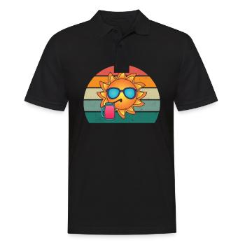 Reisen Reisende Reisender Urlaub Urlauberin Ferien - Männer Poloshirt - Schwarz - Vorne - Kai (181cm)